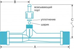 Вакуумный водоструйный эжектор Mazzei 287
